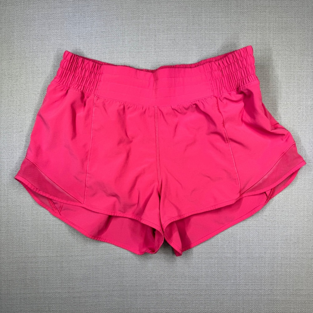 Lululemon Hotty Hot High-Rise Lined Short 2.5" Pink Womens Size 8 LW7AW6R